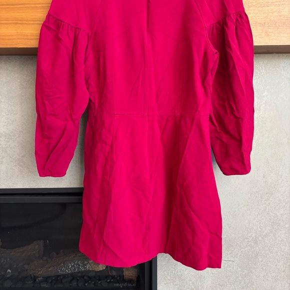 A.L.C Renton Magenta Puff Sleeve Sheath Mini Dress, Size 8 - Picture 9 of 11